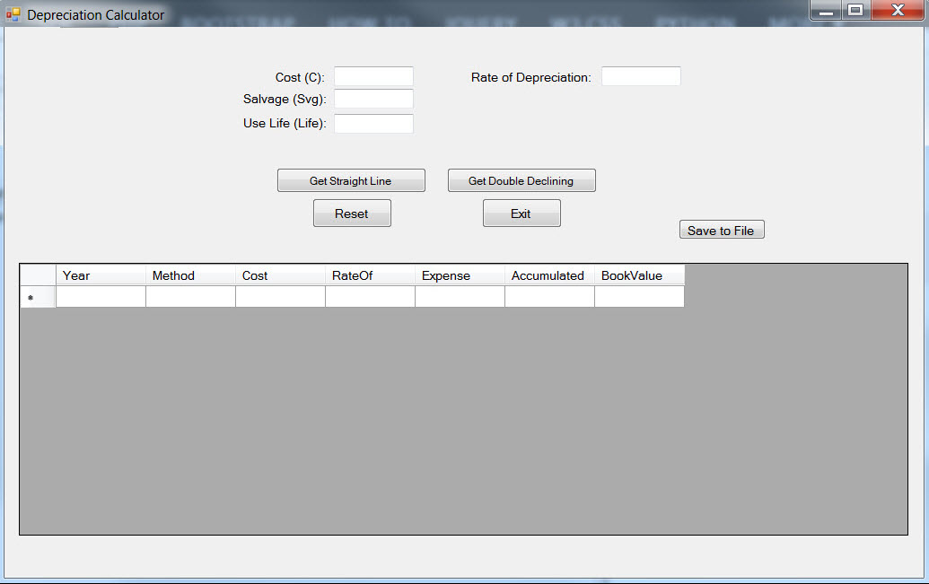 Depreciation Calculator